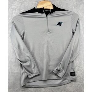 Nike Golf Dri Fit 1/4‎ Zip Carolina Panthers Long Sleeve Gray Black Men's M